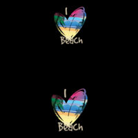 I Heart Beach 18 & 32 Can on Trolley Design