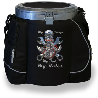 My Garage My Beer Skull - 32 Can Cooler Seat Thumbnail